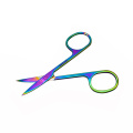 Wholesale Stainless Steel Color Titanium Coated Small Scissors Makeup Eyebrow Scissors